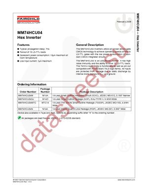 MM74HCU04M datasheet  